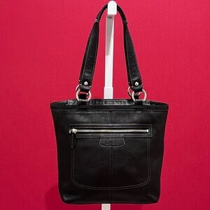 Coach Soft Black Leather Shoulder Bag